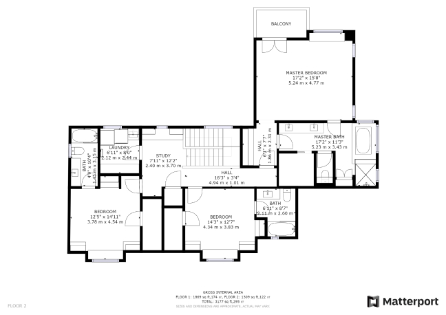 2D black and white schematic house plan